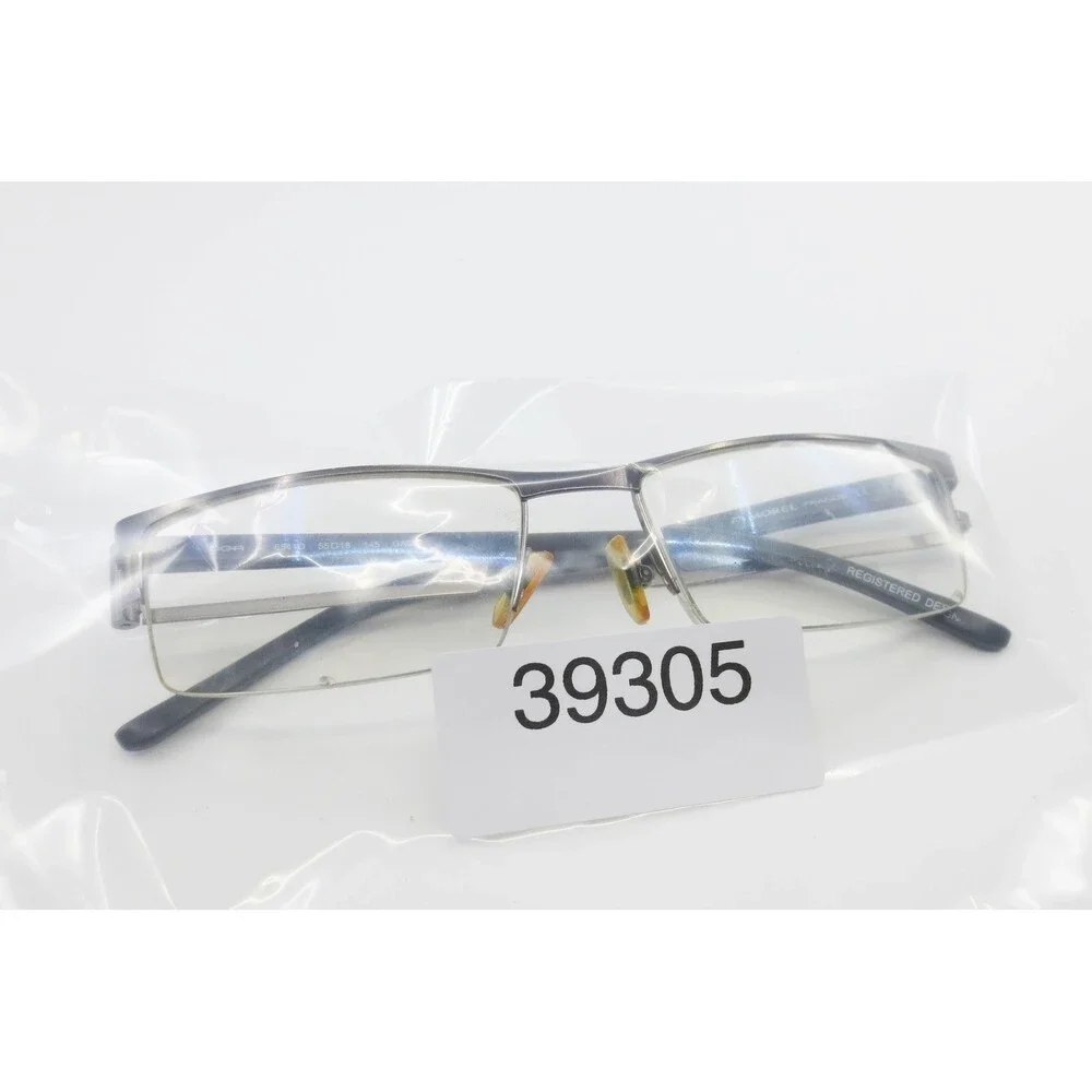 OGA Morel France 6541O Eyeglasses Gunmetal Olive Green Rectangle Frames